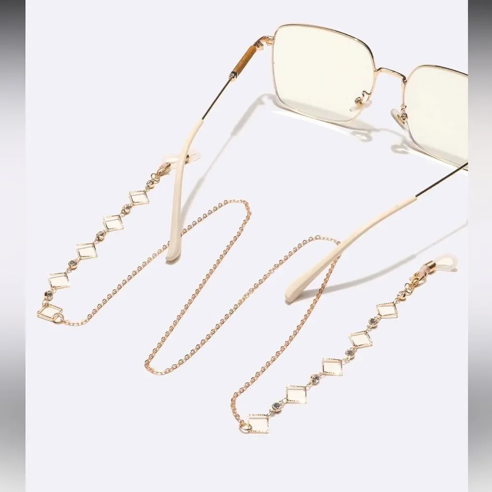 Gold Geometric Eyeglass Chain A1685